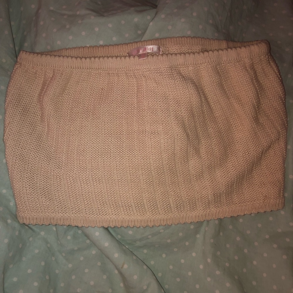 Crochet tube top tan beautiful detail